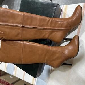 New Size 9 B Lauren Ralph Lauren Women's Lavinia Knee-High Brown Leather Boots